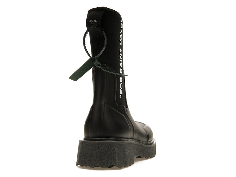 OFF-WHITE For Rainy Days Rain Boot Black (Women's)