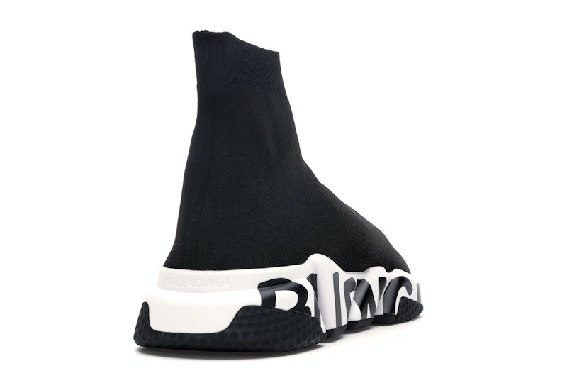 Balenciaga Speed Graffiti Trainers Black White