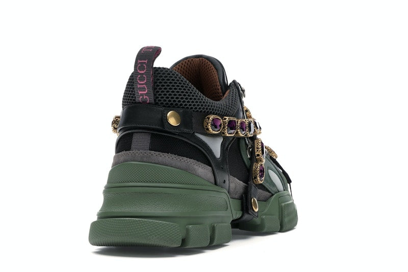 Gucci Flashtrek SEGA Green Removable Crystal