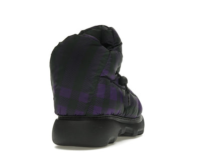 Burberry Check Pillow Boot Black Purple (Women's)