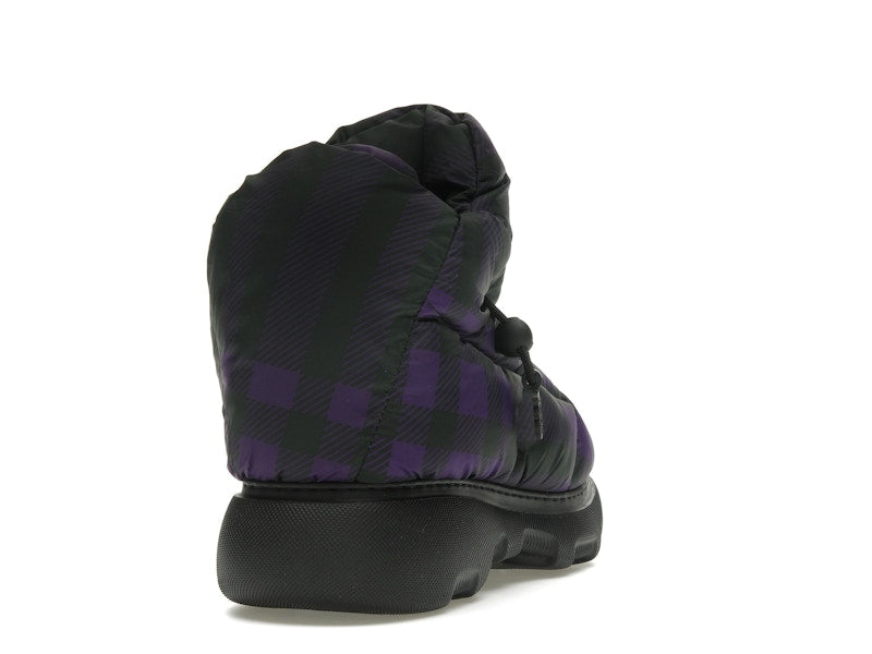 Burberry Check Pillow Boot Black Purple (Women's)
