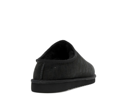 Kith Kithmas Monogram Shearling Slippers Black
