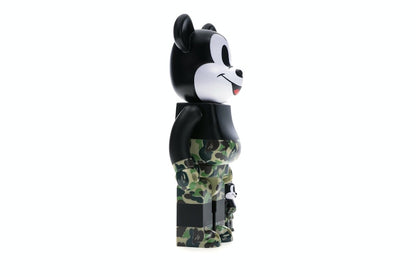 Bearbrick BAPE Mickey Mouse 100% & 400% Set Black/Green Camo