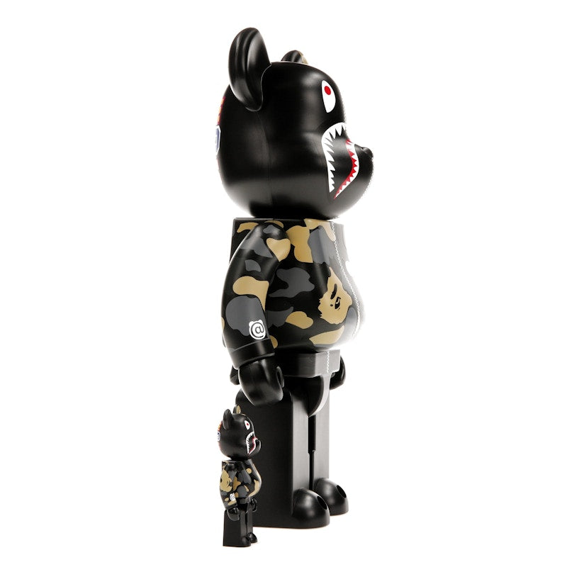 Bearbrick x BAPE Madison Avenue Exclusive Shark Camo 100% & 400% Set