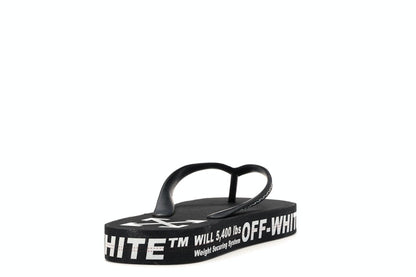 Off-White Logo Typographic Flip Flop Black SS20