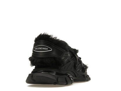 Balenciaga Track Sandal Fake Fur Black