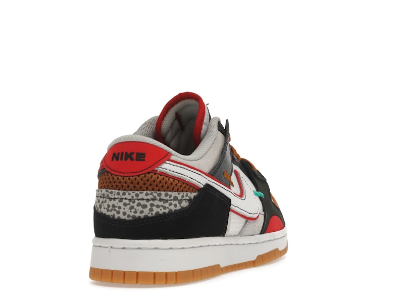 Nike Dunk Low Scrap Black Grey University Red