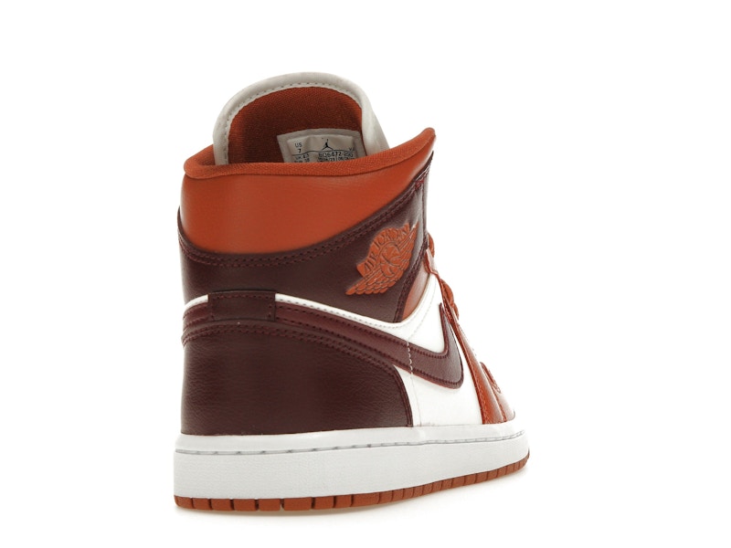 Jordan 1 Mid Dusty Peach Night Maroon (Women's)