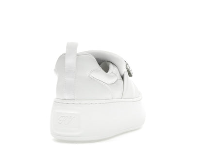 Roger Vivier Viv' Up White Crystal Buckle (Women's)