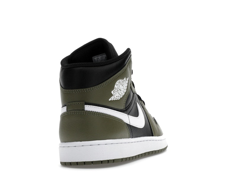 Jordan 1 Mid Black White Olive