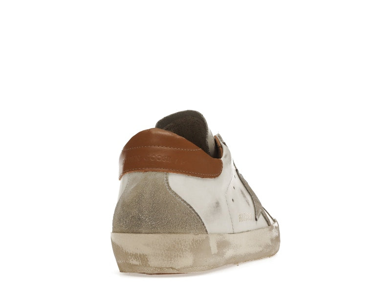 Golden Goose Super-Star White Vacchetta Tan Grey Suede Patch