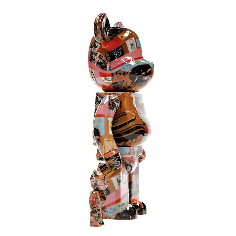 Bearbrick Andy Warhol x JEAN-MICHEL BASQUIAT #2 100% & 400% Set