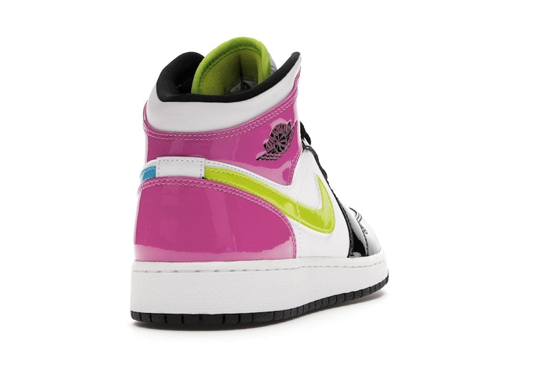 Jordan 1 Mid White Black Cyber Pink (GS)
