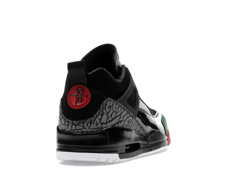 Jordan Spizike Low Black Classic Green White Varsity Red
