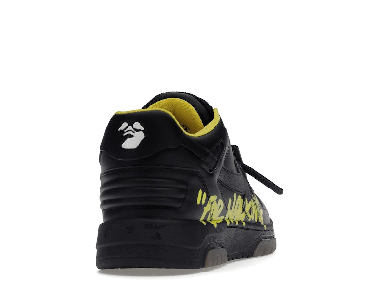 OFF-WHITE Out Of Office "OOO" Low Tops For Walking Black Yellow