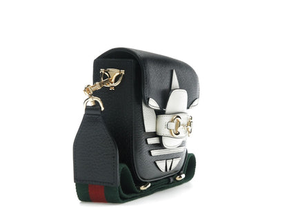 Gucci x adidas Horsebit 1955 Shoulder Bag Black/White