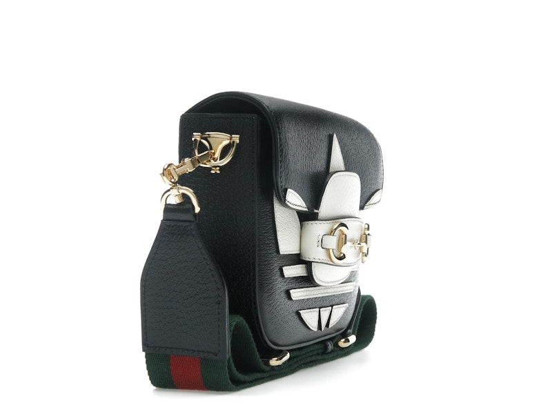 Gucci x adidas Horsebit 1955 Shoulder Bag Black/White