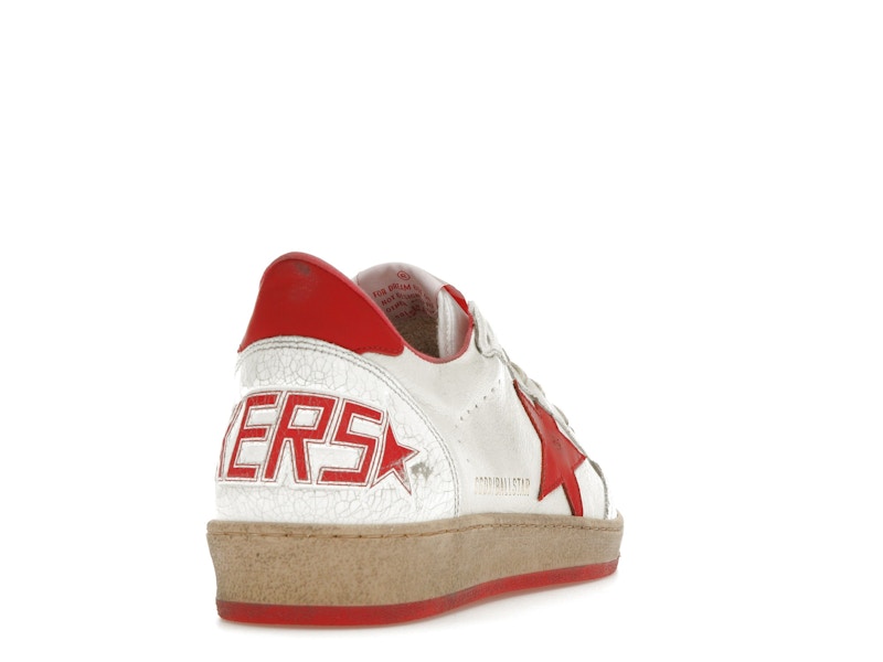 Golden Goose Ball-Star Low White Red