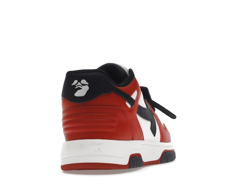 OFF-WHITE Out Of Office OOO Low Tops Black White Red