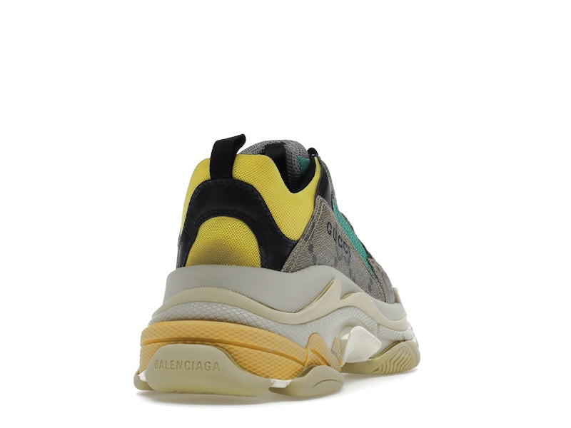 Gucci x Balenciaga The Hacker Project Triple S Beige Green Yellow