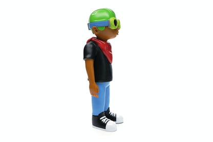 Hebru Brantley x Mindstyle Fly Boy Black Tee Vinyl Figure Multi