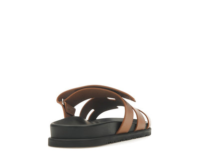 Hermes Chypre Sandal Naturel Black Smooth Calfskin Leather (M)