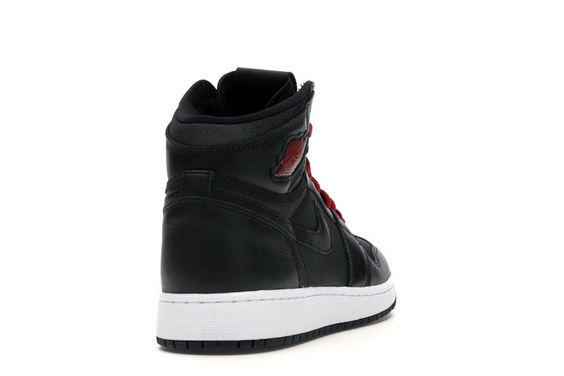 Jordan 1 Retro High Black Satin Gym Red Black (GS)