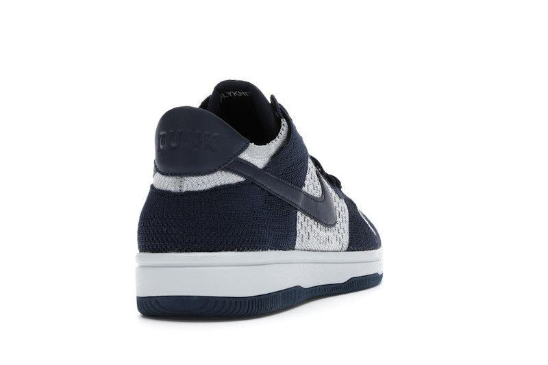 Nike Dunk Low Flyknit College Navy Pure Platinum