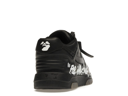 OFF-WHITE OOO Low Tops "For Walking" Black White