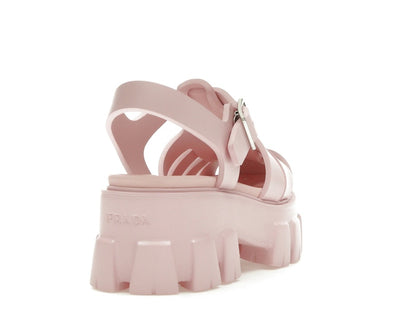 Prada Monolith Foam Rubber 55mm Sandals Alabaster Pink