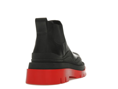 Bottega Veneta Tire Ankle Chelsea Boot Black Red (Women's)