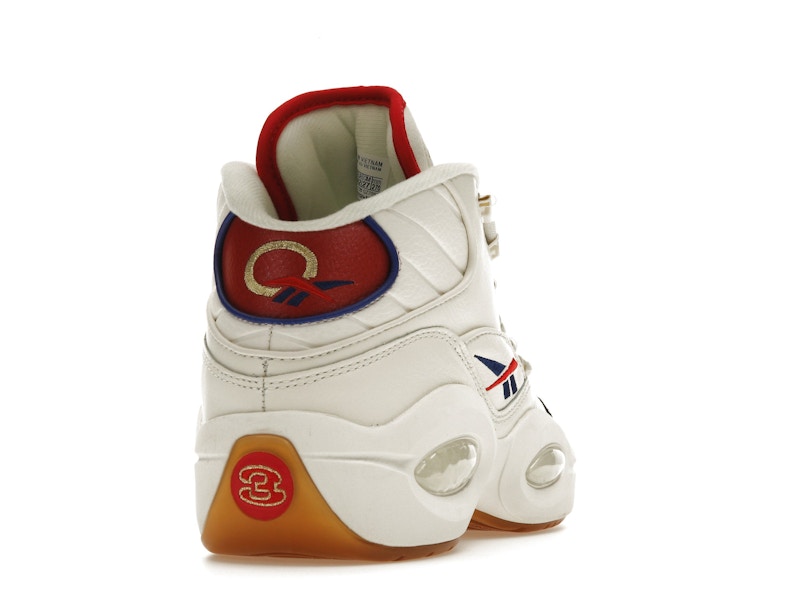 Reebok Question Mid White Red Blue