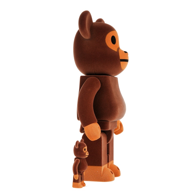 Bearbrick x Bape Baby Milo Flocky Ver. 100% & 400% Set