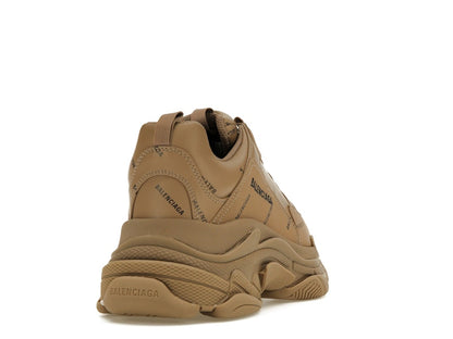 Balenciaga All Over Logo Triple S Beige
