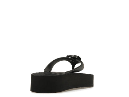 Gucci Chevron Thong Sandal Black Rubber