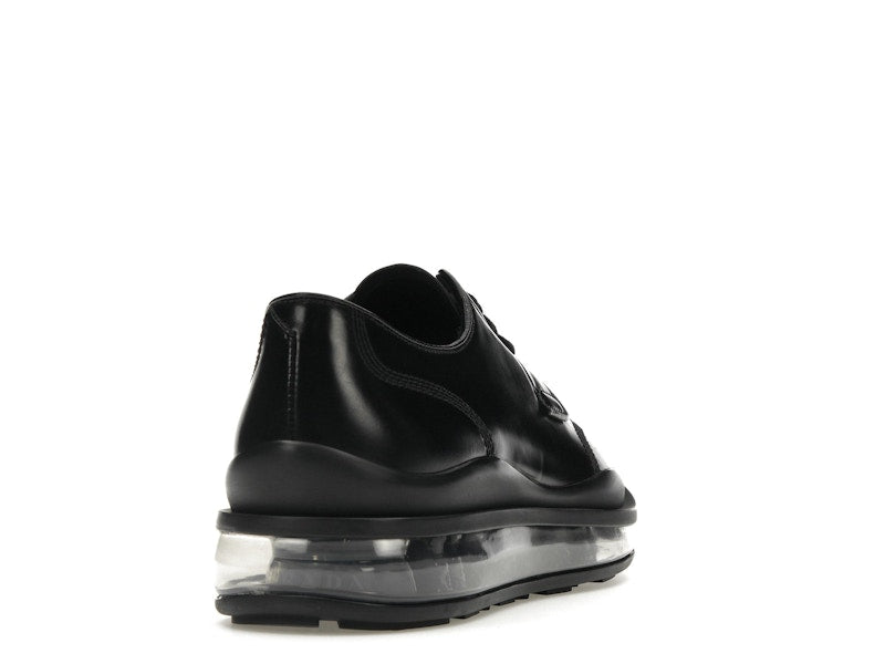 Prada Lace-Up Derby Black Brushed Leather