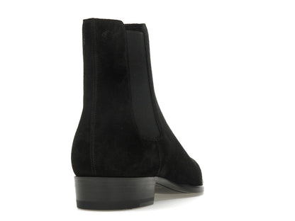 Saint Laurent Wyatt Chelsea Boot Black Suede