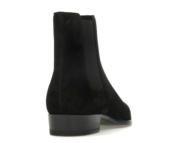 Saint Laurent Wyatt Chelsea Boot Black Suede