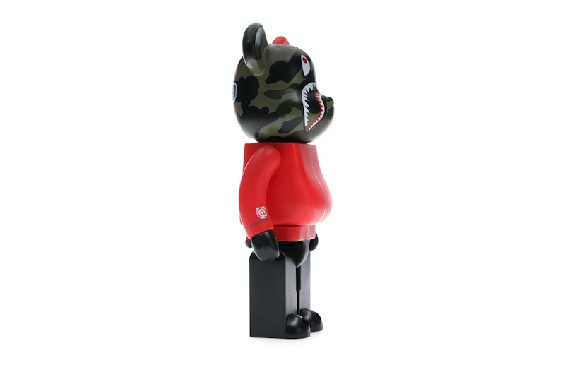 Bearbrick A Bathing Ape 1st Camo Shark 400% Red