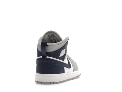 Jordan 1 Mid Wolf Grey Midnight Navy (PS)