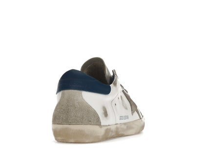 Golden Goose Super-Star White Royal Blue Grey Suede Patch