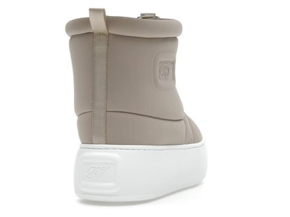 Roger Vivier Viv' Winter Puffy Ankle Boots Beige Crystal Buckle (Women's)