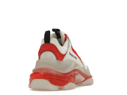 Balenciaga Triple S Clear Sole White Red