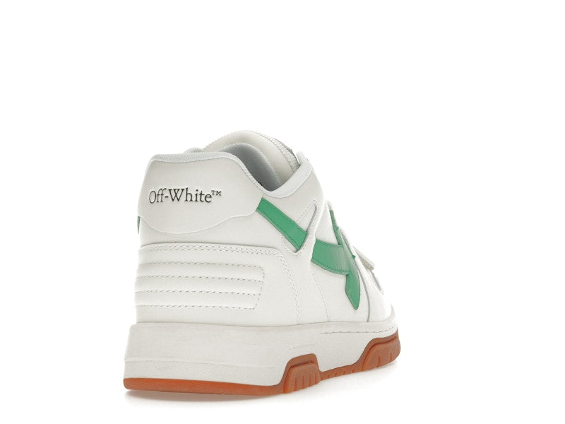 OFF-WHITE Out Of Office OOO Low Tops White Bright Green Brick Red