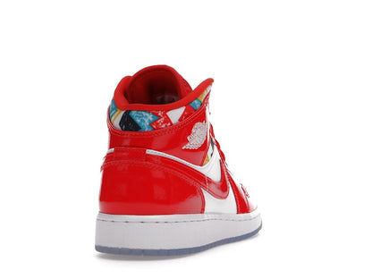 Jordan 1 Mid Barcelona Sweater Red Patent (GS)