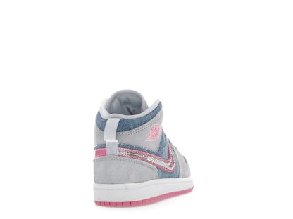 Jordan 1 Mid SE Denim Sequin (PS)