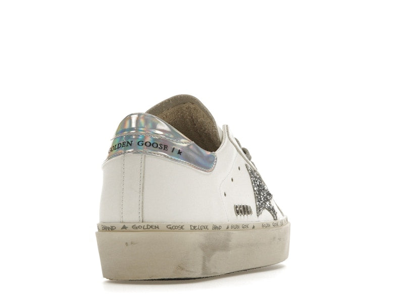 Golden Goose Hi Star White Glitter Star Mirror Heel (Women's)