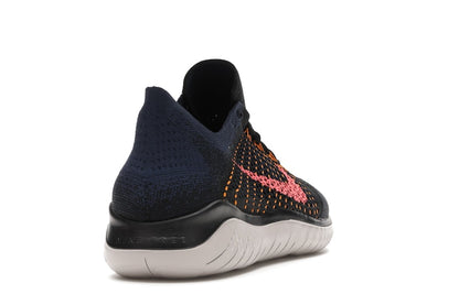 Nike Free RN Flyknit 2018 Black Flash Crimson Orange Peel