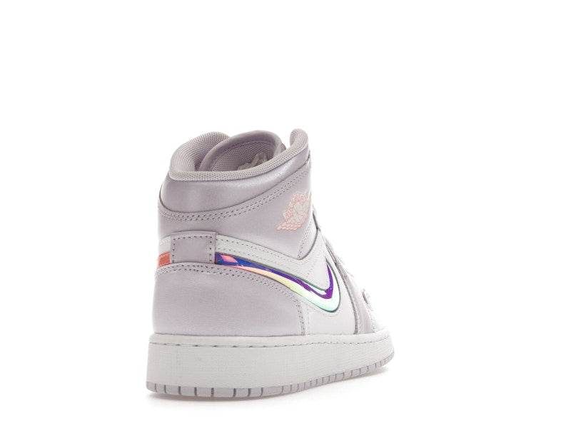 Jordan 1 Mid SE Barely Grape Iridescent Swoosh (GS)