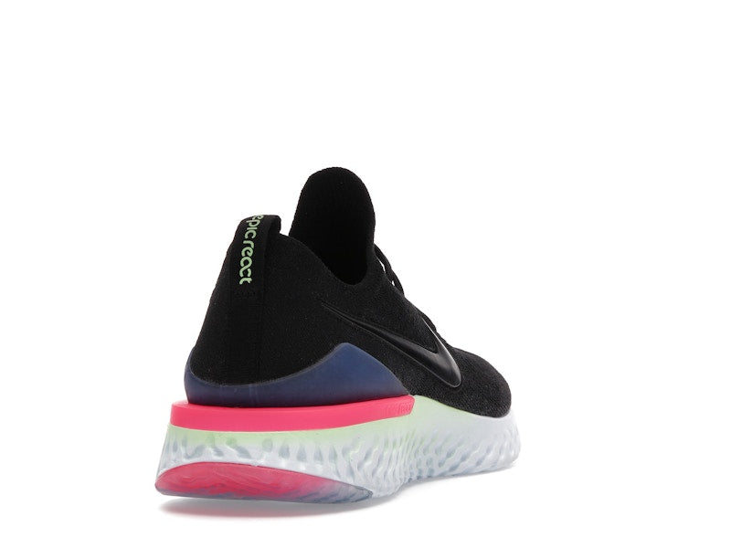Nike Epic React Flyknit 2 Black Sapphire Hyper Pink